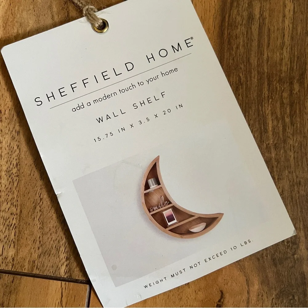 Sheffield Home Crescent Moon Wall Shelf